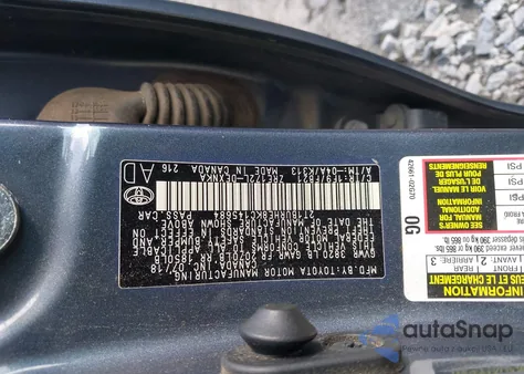 2019 Toyota Corolla Le из США, поврежденный, VIN 2T1BURHE8KC145684